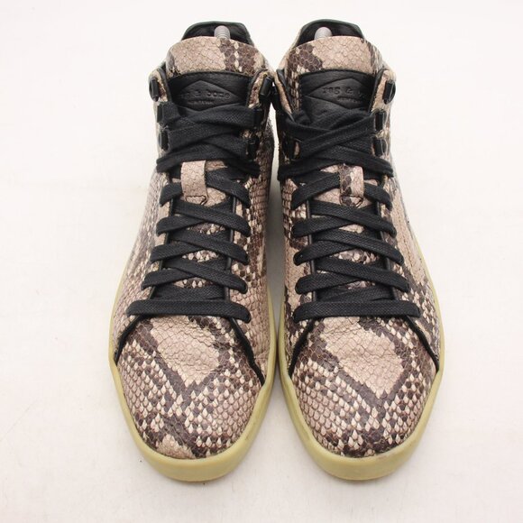 RAG & BONE Women’s Size 39 Kent Hight Top Printed Python Snakeskin Sneakers - Picture 2 of 10